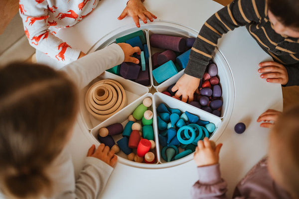 Wooden Sensory Table for Toddlers - 4-in-1 Montessori Activity Table