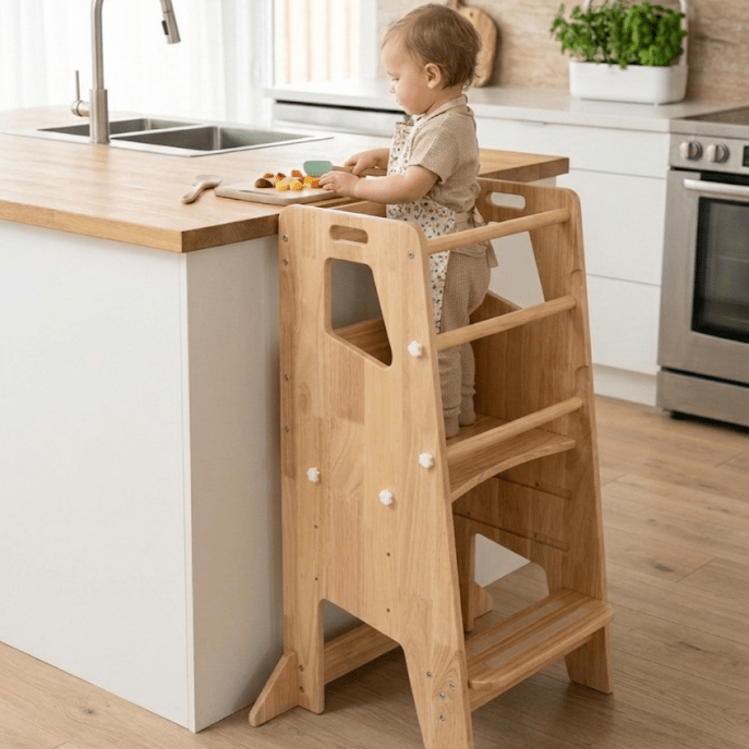 Learning Tower - Kitchen Helper Stool - All Natural - Little Treasures