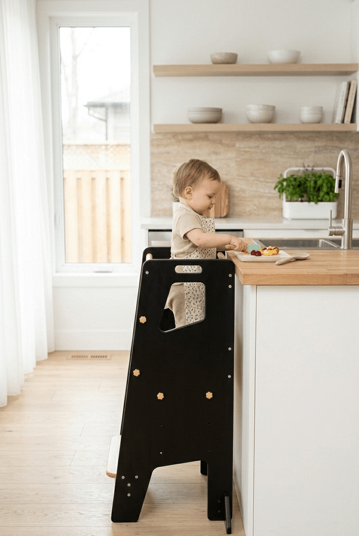 Learning Tower - Kitchen Helper Stool - Black - Little Treasures