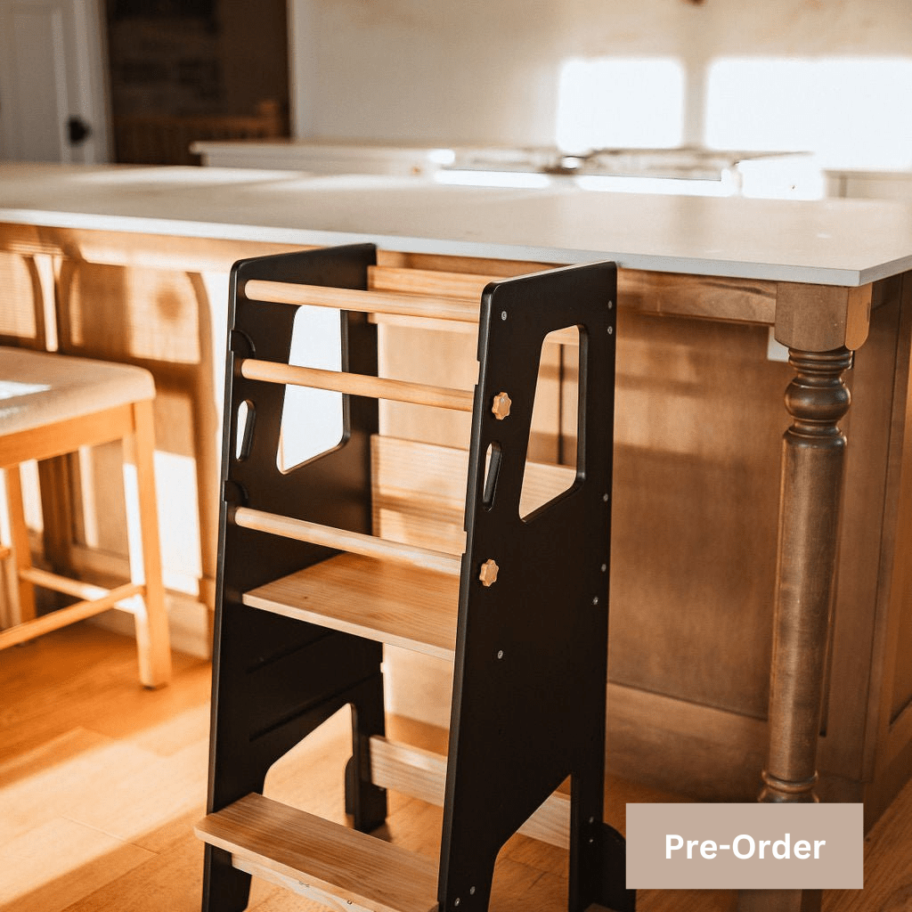 Learning Tower - Kitchen Helper Stool - Black - Little Treasures