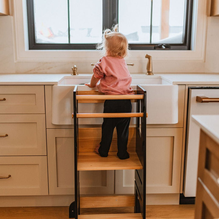 Learning Tower - Kitchen Helper Stool - Black - Little Treasures