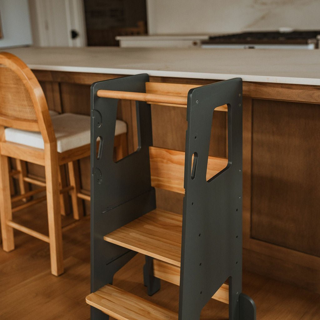 Learning Tower - Kitchen Helper Stool - Dark Grey - Little Treasures