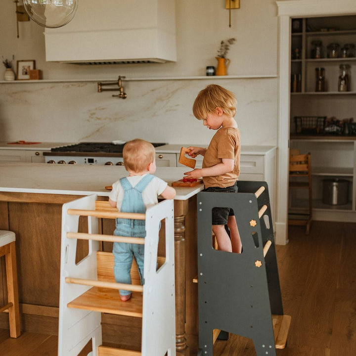 Learning Tower - Kitchen Helper Stool - Dark Grey - Little Treasures