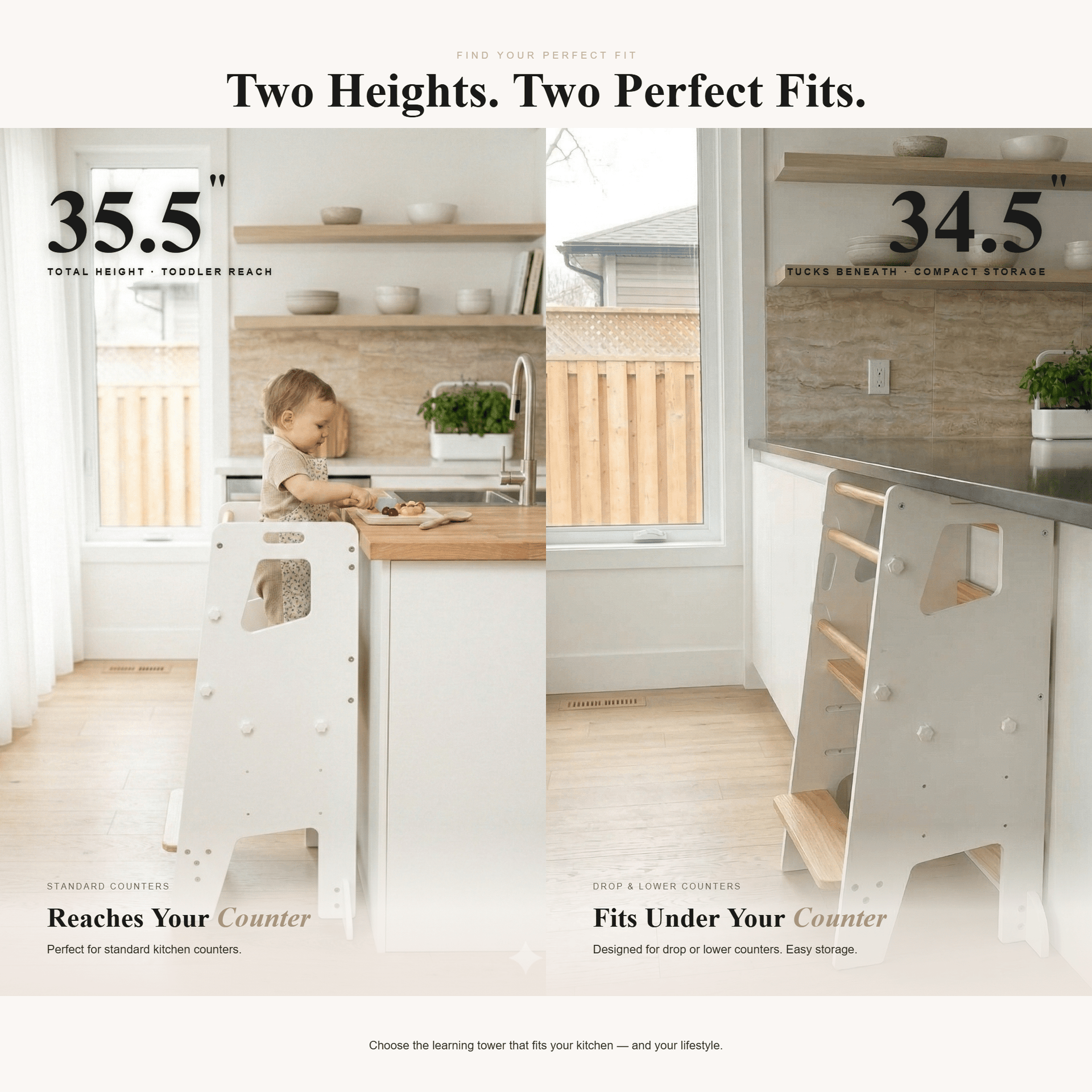 Learning Tower - Kitchen Helper Stool - Sage - Little Treasures