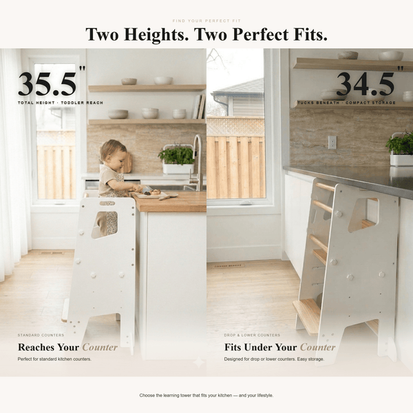 Learning Tower - Kitchen Helper Stool - Sage - Little Treasures