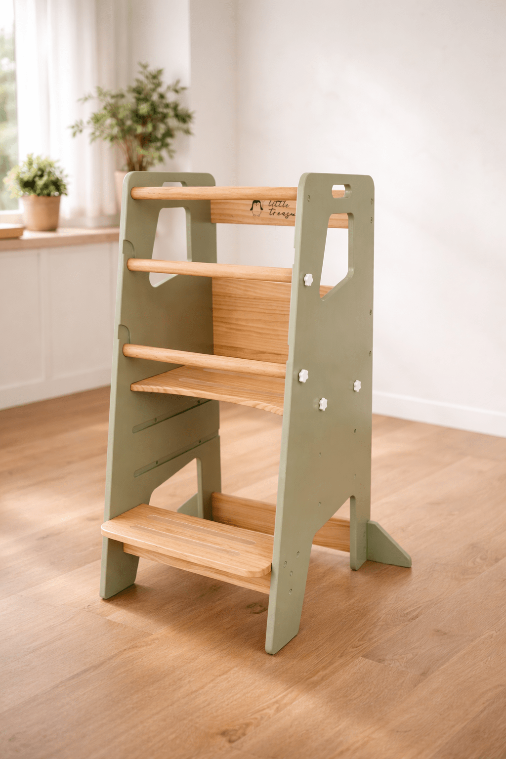 Learning Tower - Kitchen Helper Stool - Sage - Little Treasures