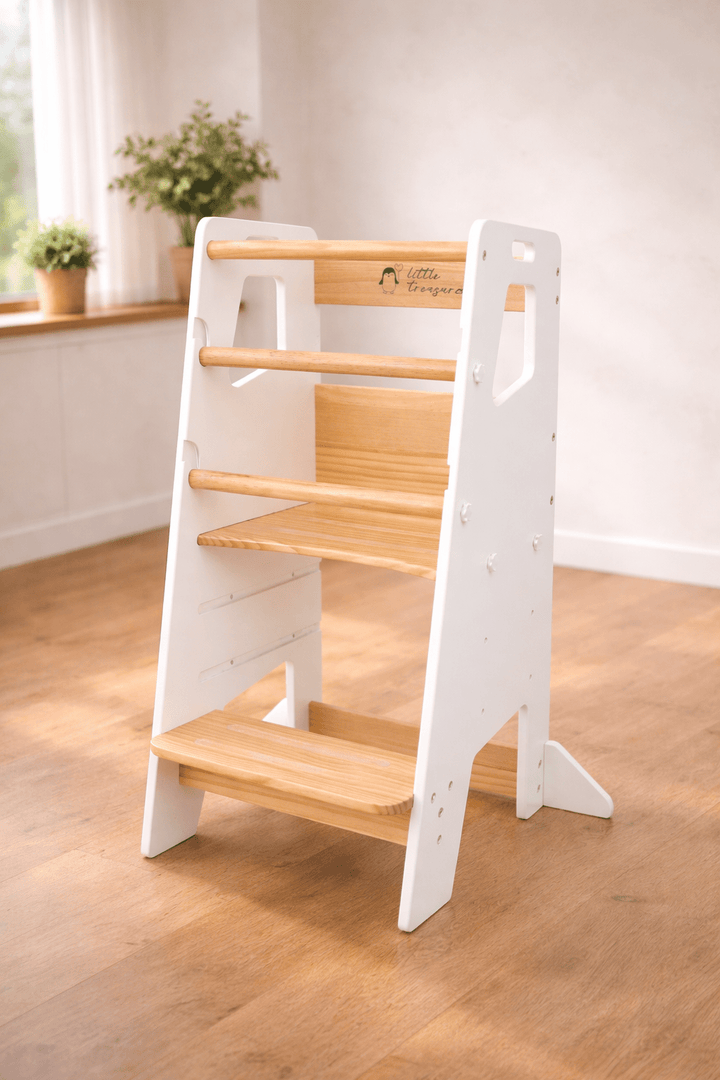 Learning Tower - Kitchen Helper Stool - White - Little Treasures