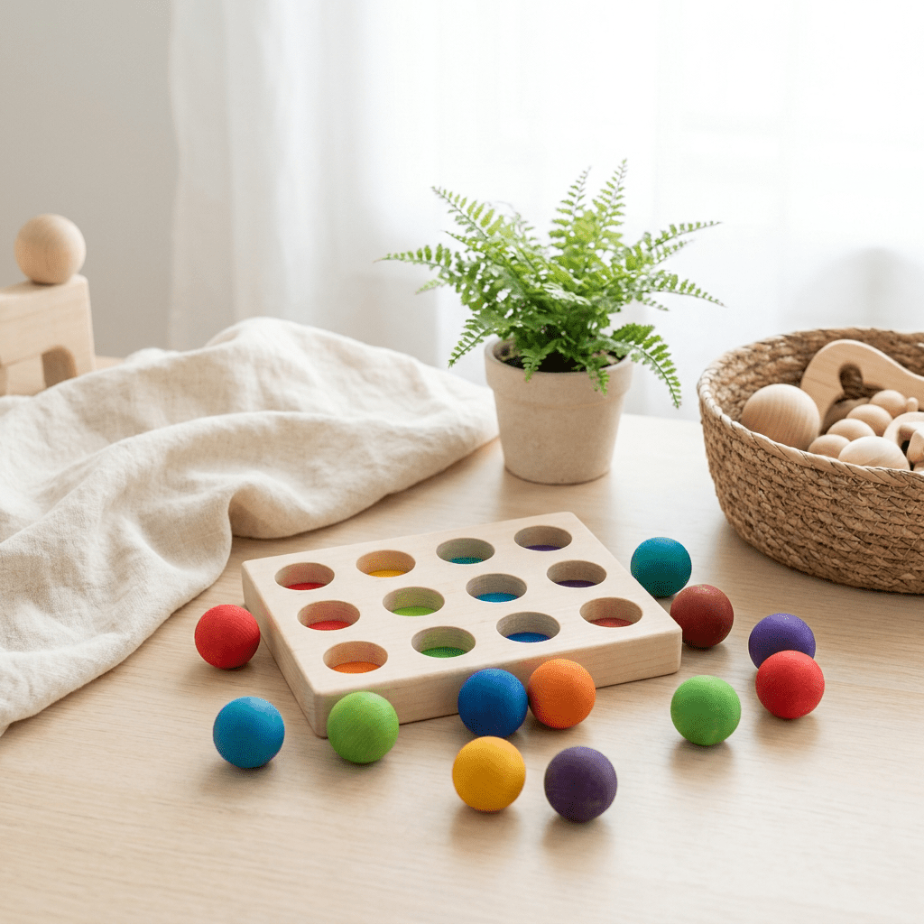 Montessori Wooden Balls Set - Little Treasures