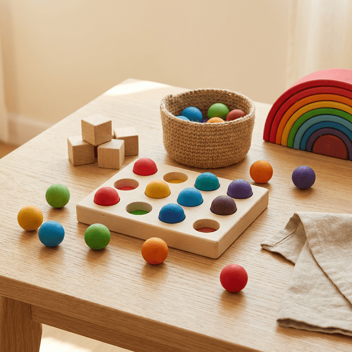 Montessori Wooden Balls Set - Little Treasures