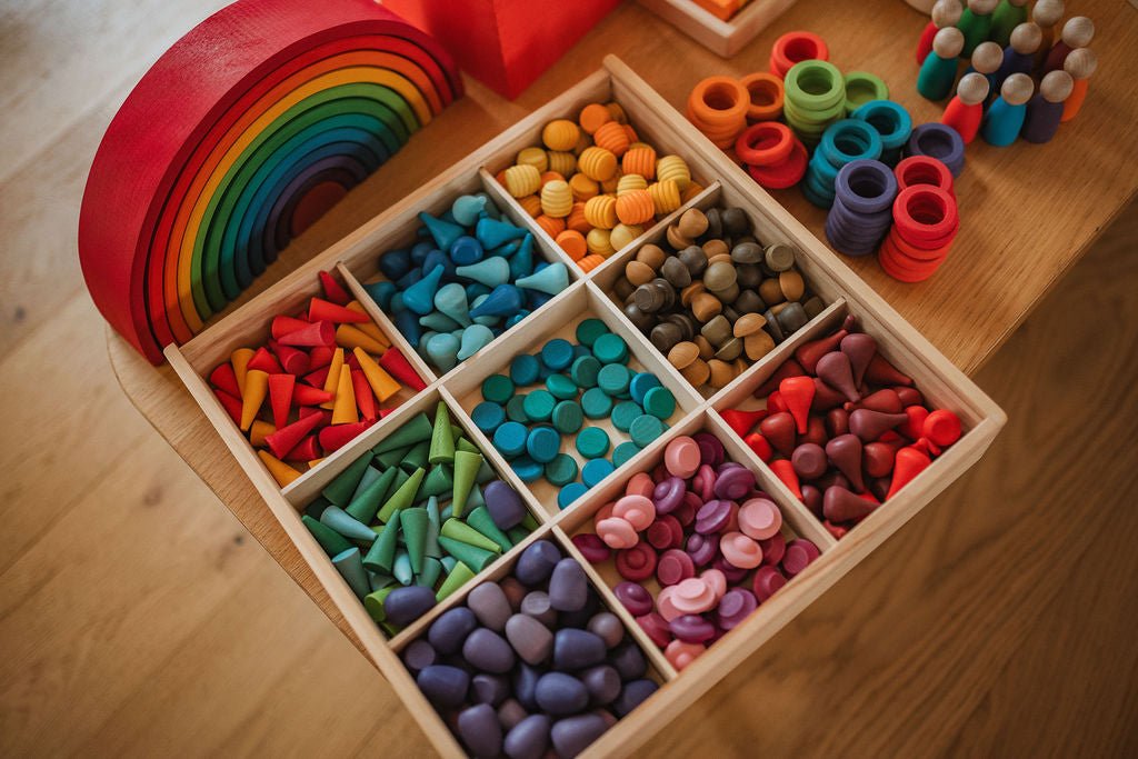 Natural Play Elements – 9 Wooden Loose Parts Type (324 parts) - Little Treasures