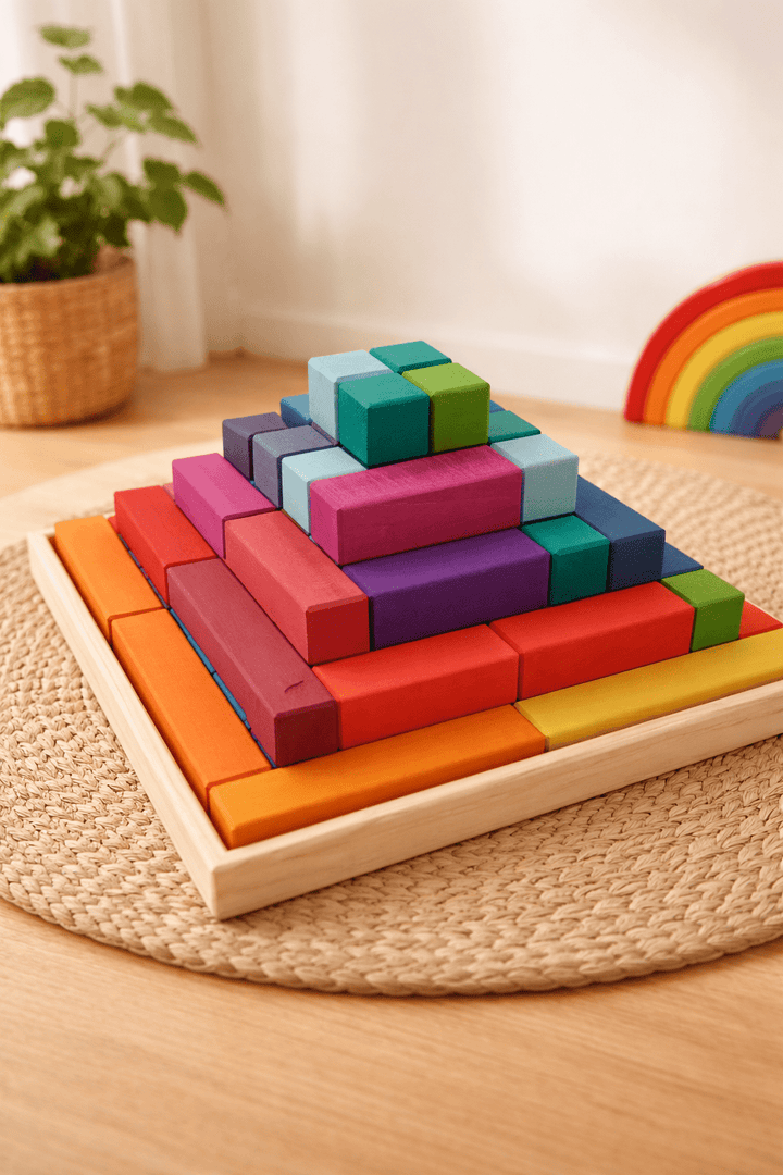Wooden Building Blocks (100 units) - Little Treasures