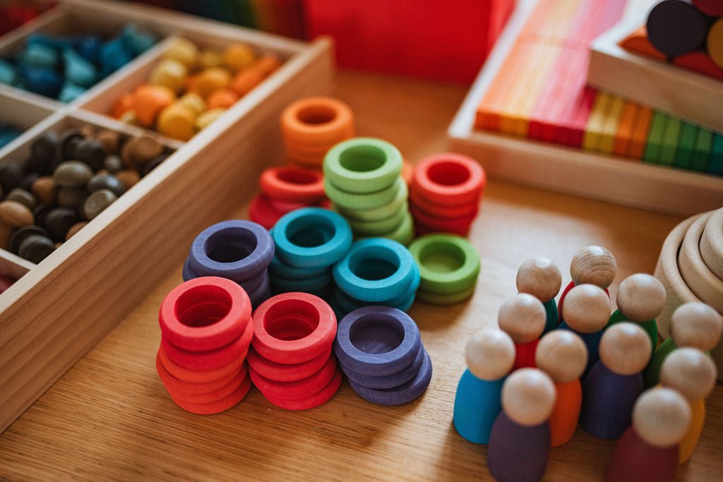 Wooden Rings & Peg Dolls Set - Little Treasures